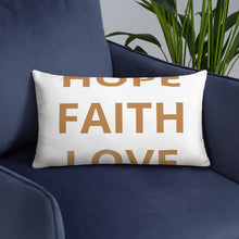 Load image into Gallery viewer, "Hope Faith Love" Home Pillow