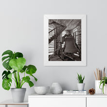Load image into Gallery viewer, Bell Tower Poster — Vintage Architectural Black &amp; White Framed Wall Art
