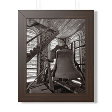 Load image into Gallery viewer, Bell Tower Poster — Vintage Architectural Black &amp; White Framed Wall Art
