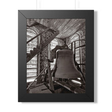 Load image into Gallery viewer, Bell Tower Poster — Vintage Architectural Black &amp; White Framed Wall Art
