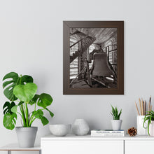 Load image into Gallery viewer, Bell Tower Poster — Vintage Architectural Black &amp; White Framed Wall Art
