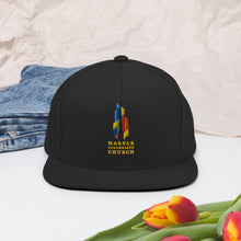 Load image into Gallery viewer, Marble Church Logo Snapback Hat
