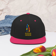 Load image into Gallery viewer, Marble Church Logo Snapback Hat
