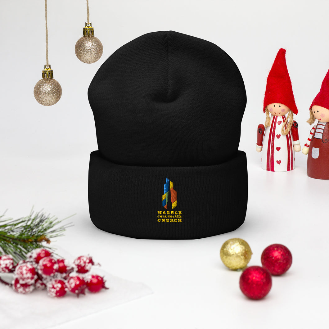 Cuffed Ski Hat with Marble Church Logo