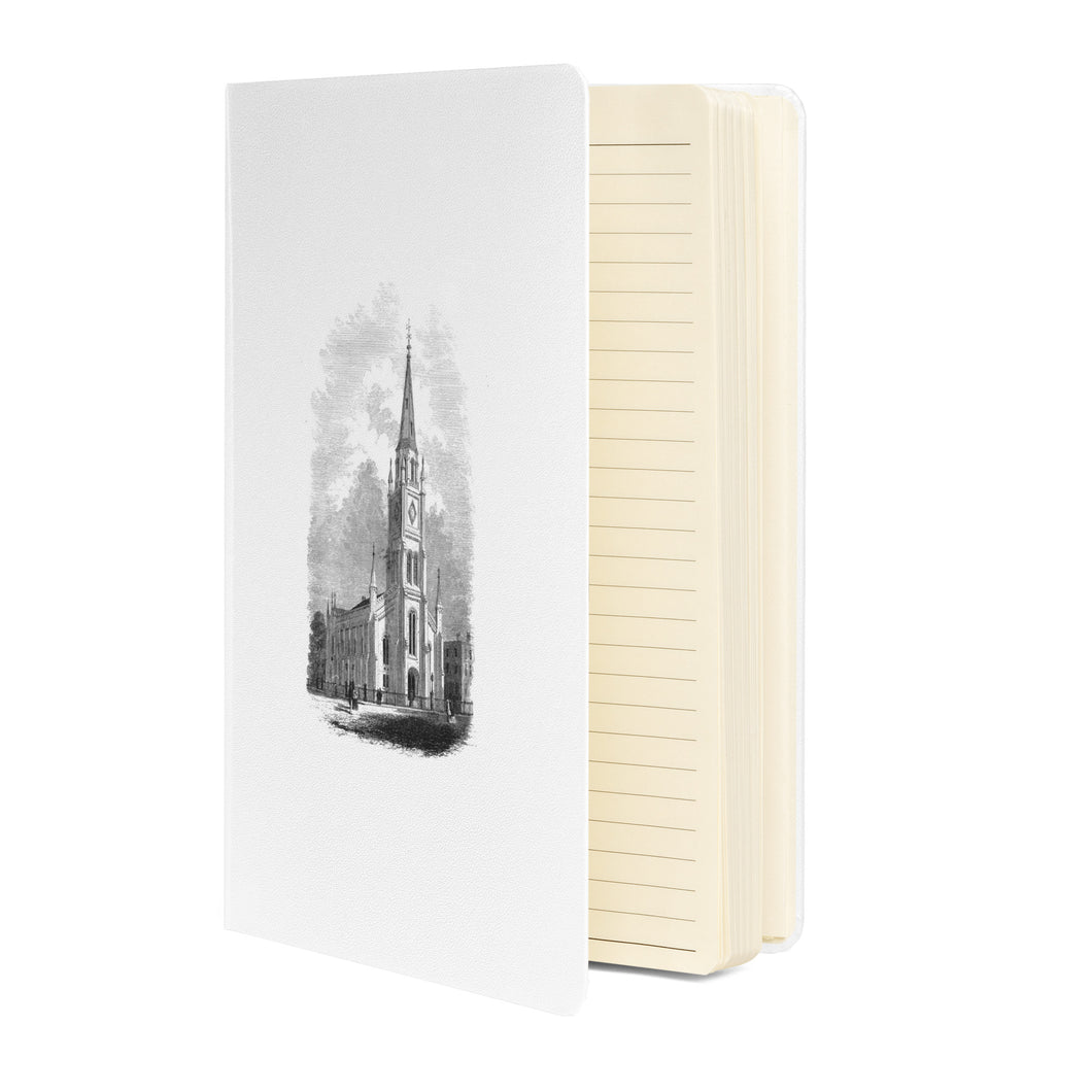 Hardcover Blank Notebook with Illustrated Church Cover