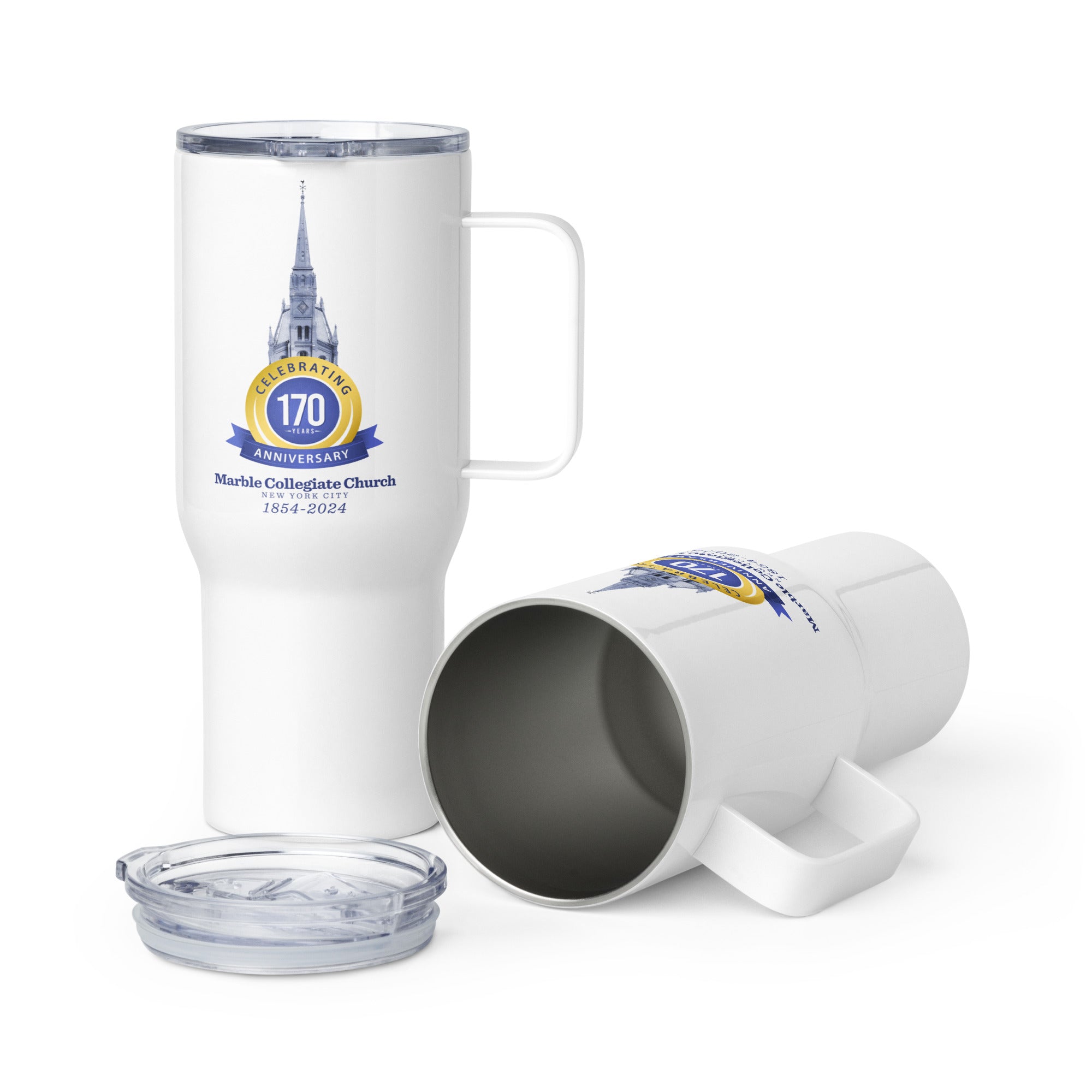 170th Anniversary Travel mug with a handle