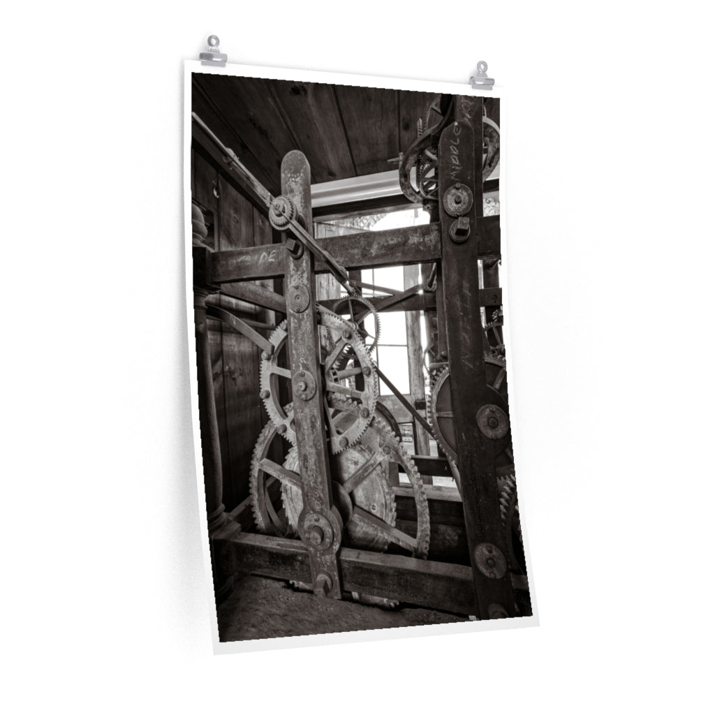 Marble Bell Tower Gears Poster